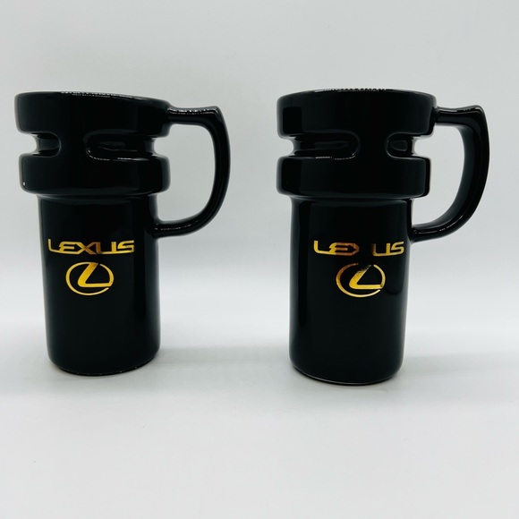 Set Of 2 Black Travel Mugs With Lexus Logo - Picture 14 of 14